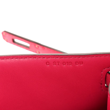 Hermes Ostrich Kelly Pochette Clutch Rose Tyrien 7 of 13