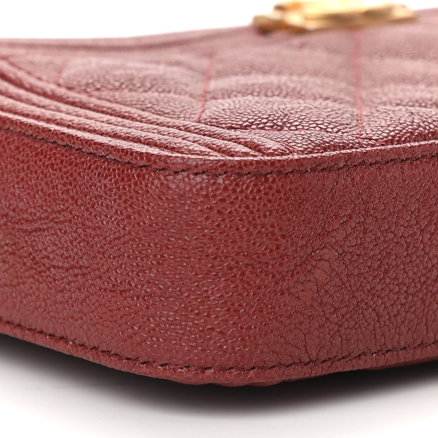Chanel Caviar Quilted Small Boy Clutch With Chain Burgundy 10 of 13