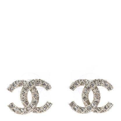 Chanel Crystal CC Earrings Gold 1 of 5