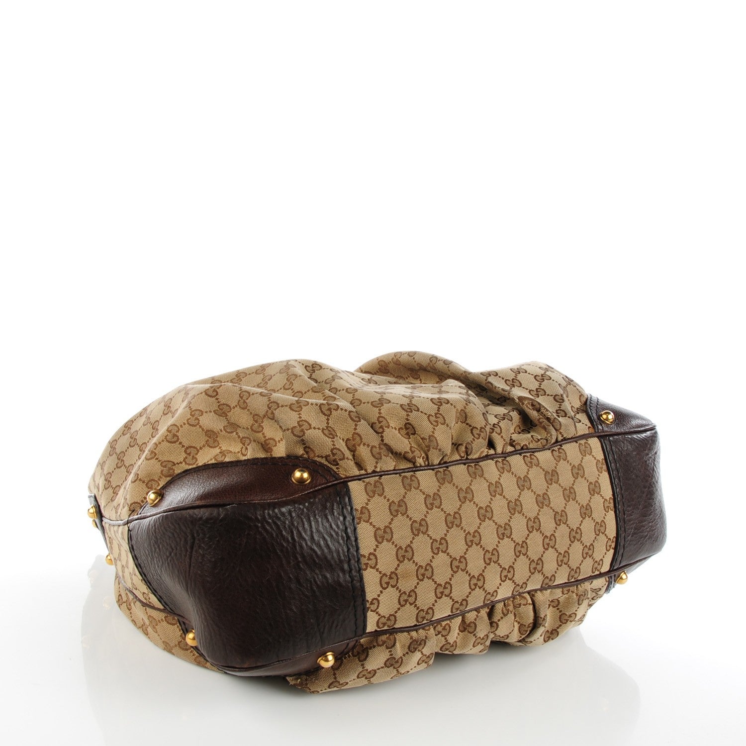 Gucci Monogram Large Jockey Hobo Dark Brown 4 of 8