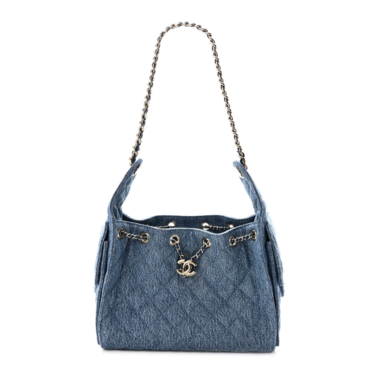 Chanel Denim Quilted Small Chanel 25 Handbag Blue 1 of 10