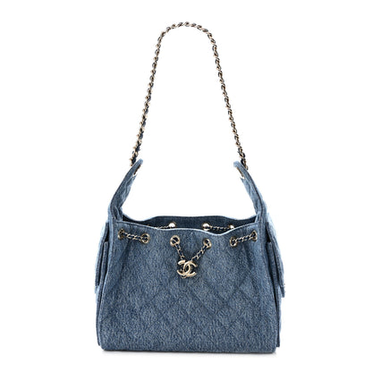 Chanel Denim Quilted Small Chanel 25 Handbag Blue 1 of 10