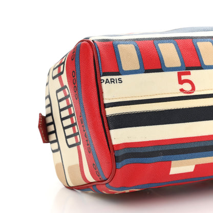 Chanel Coated Canvas Le Train Boston Bag Red 12 of 17