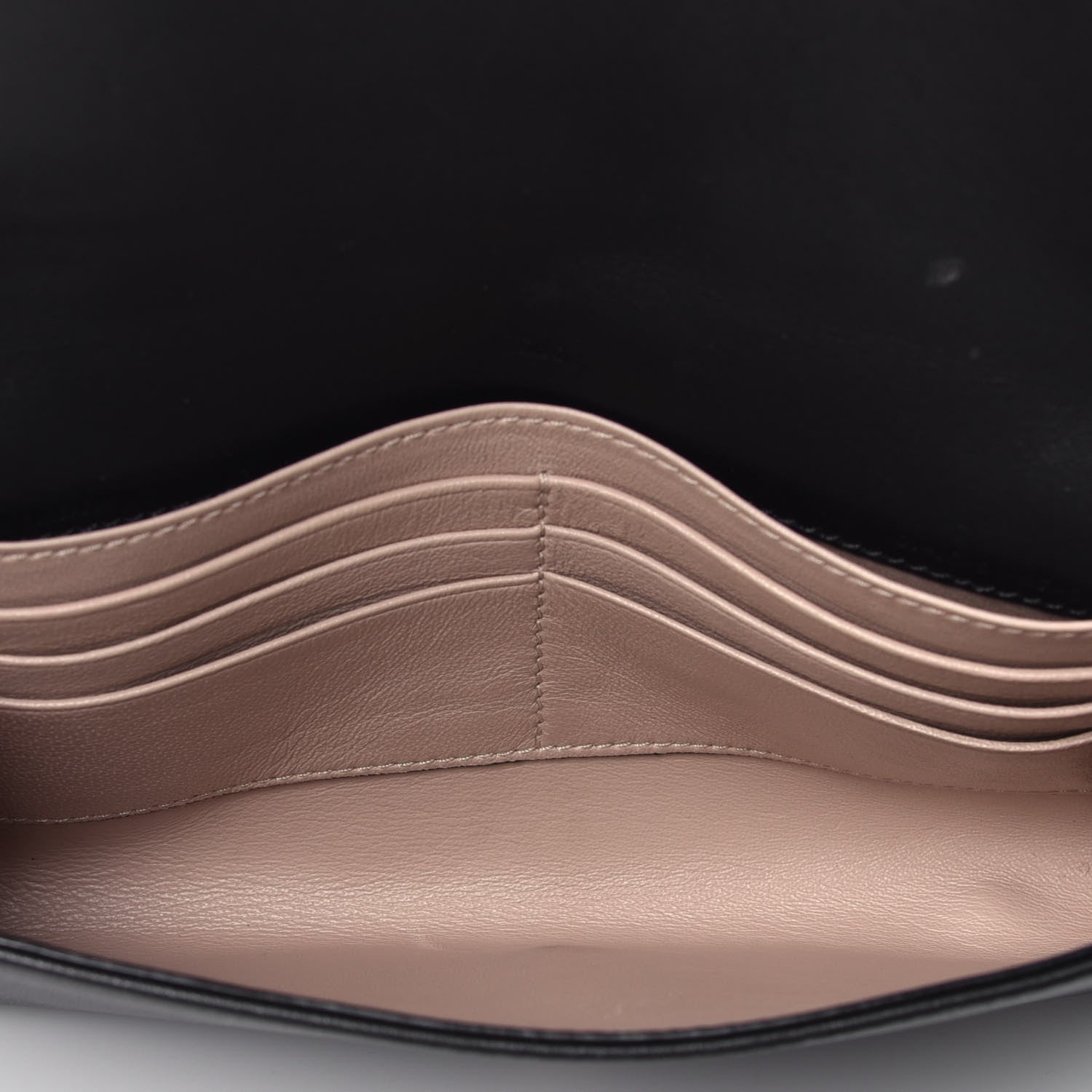 Chloe Lambskin Bow Wallet On Chain Black 5 of 9
