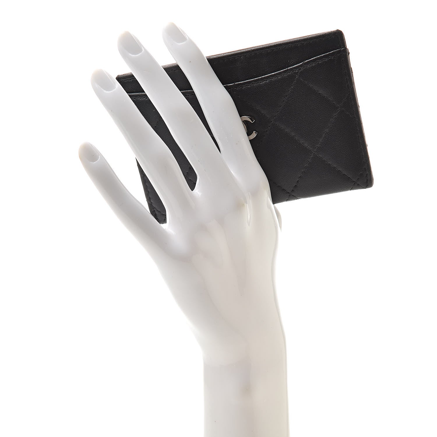 Chanel Lambskin Quilted Card Holder Black 2 of 9