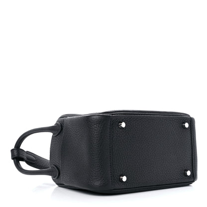 Hermes Taurillon Clemence Mini Lindy 20 Black 3 of 9