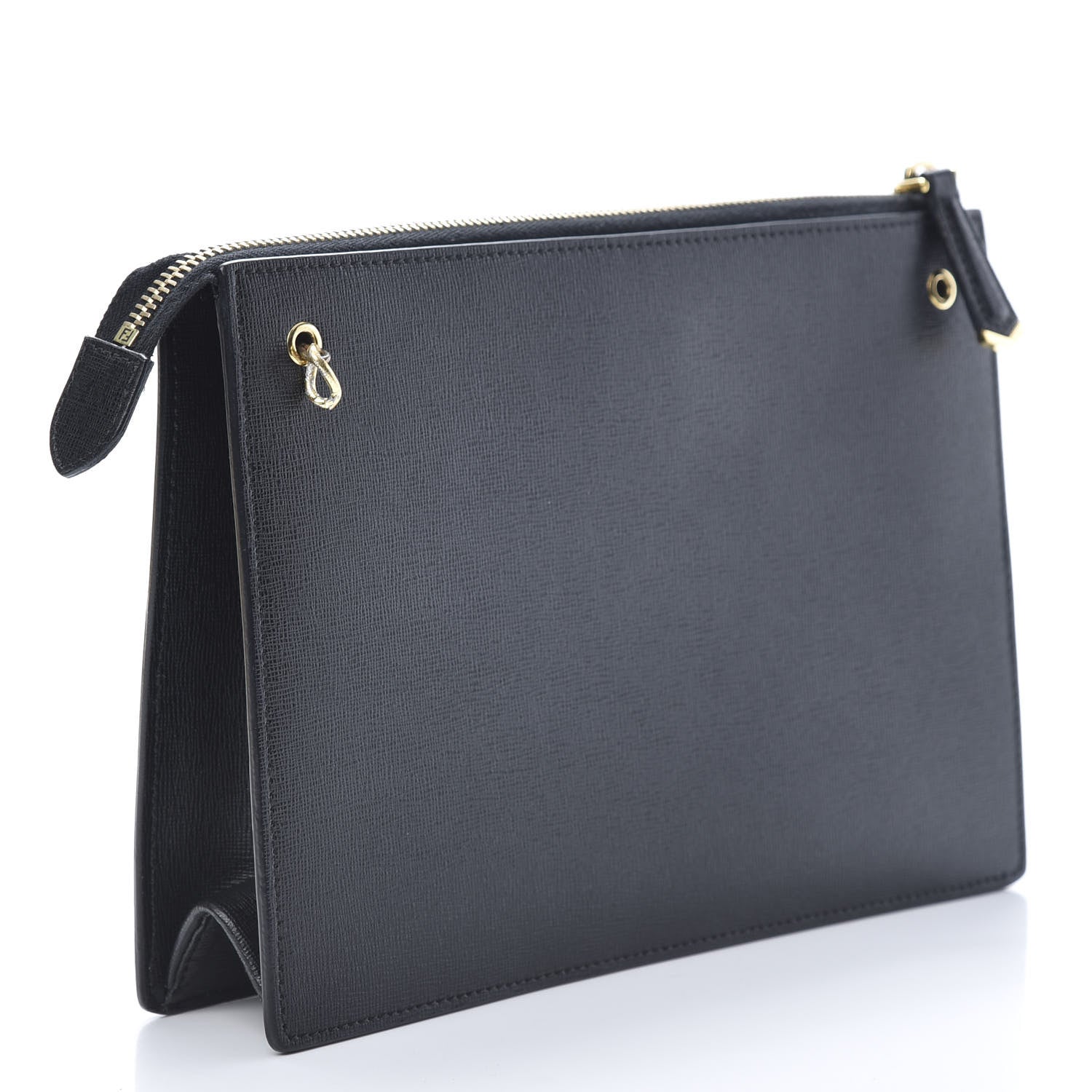 Fendi Vitello Elite Studded Monster Crossbody Bag Black 3 of 10
