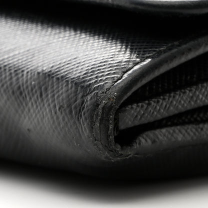 Prada Saffiano Bi-Color Wallet On Chain Black Fuoco 6 of 9