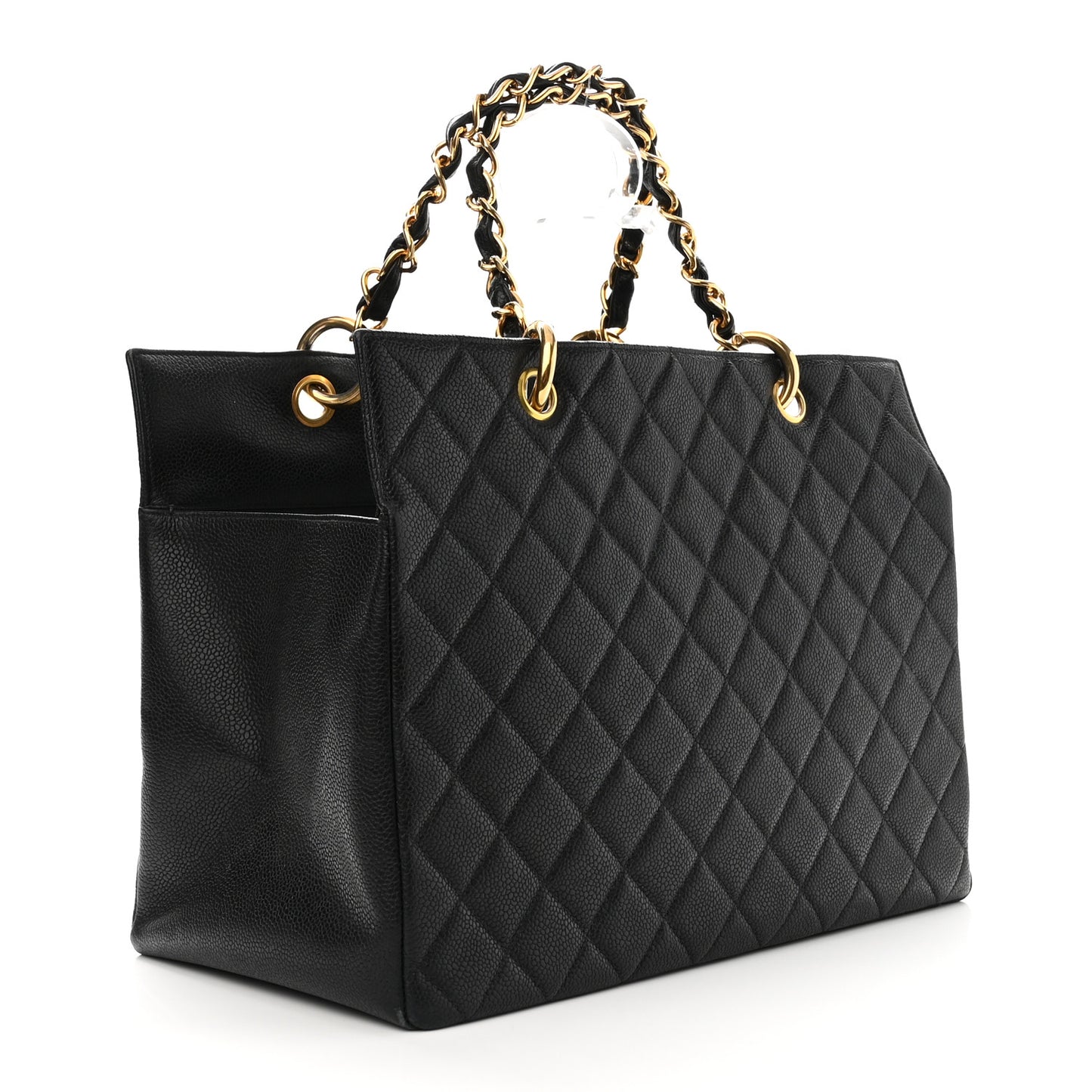 Caviar Quilted Grand Timeless Tote GTT Black