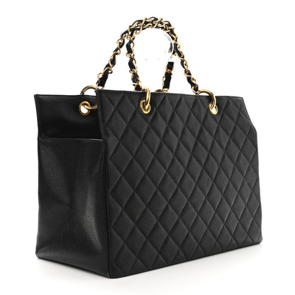 Chanel Caviar Quilted Grand Timeless Tote GTT Black 2 of 10