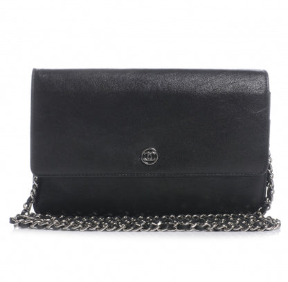 Chanel Leather Wallet On Chain WOC Black 1 of 8