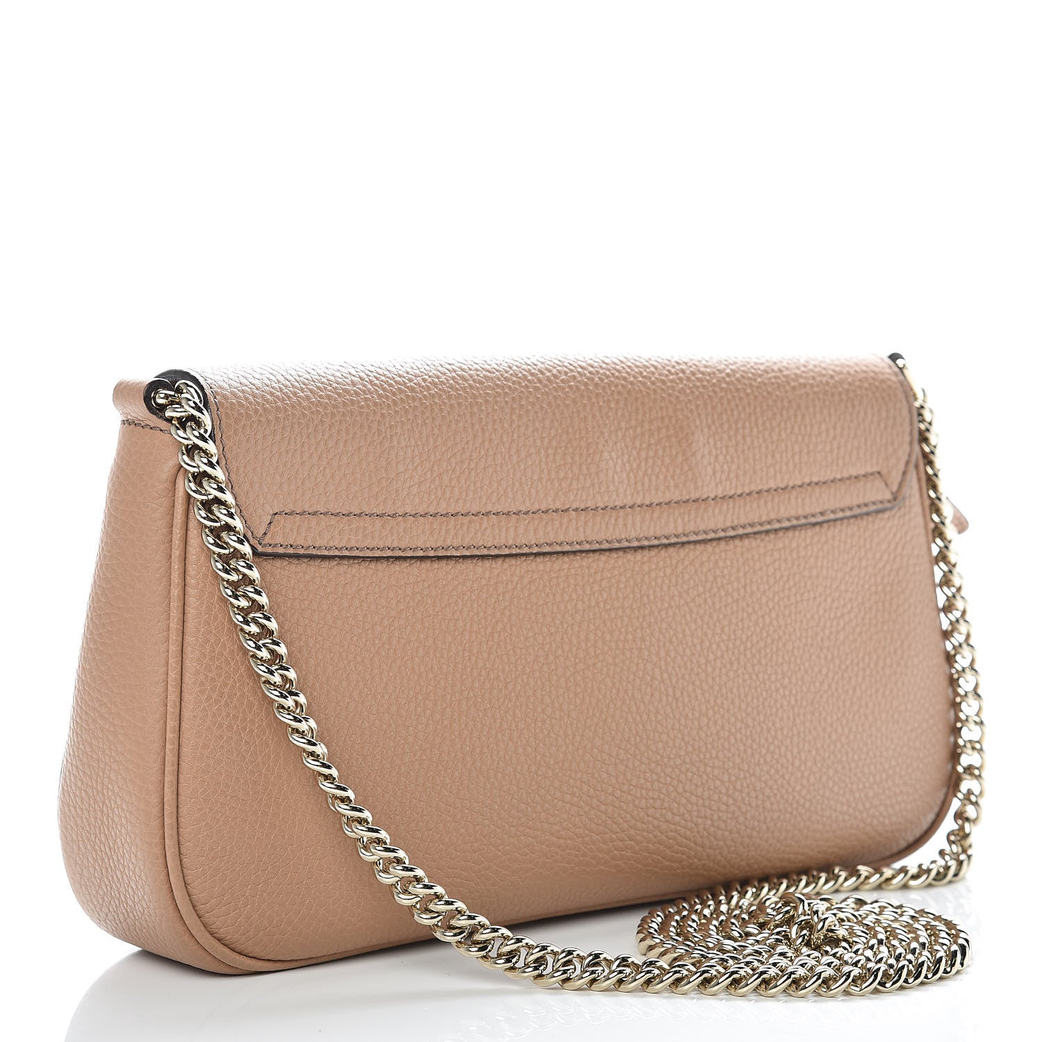 Gucci Pebbled Calfskin Medium Soho Flap Crossbody Camelia 3 of 9