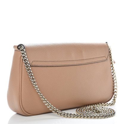 Gucci Pebbled Calfskin Medium Soho Flap Crossbody Camelia 3 of 9