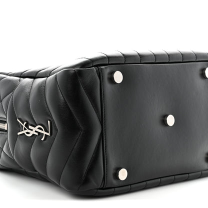 Saint Laurent Calfskin Y Quilted Monogram Medium Loulou Bowling Bag Black 9 of 10