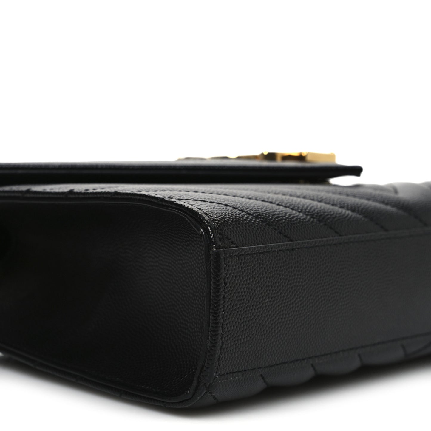 Grain De Poudre Matelasse Chevron Medium Monogram Satchel Black