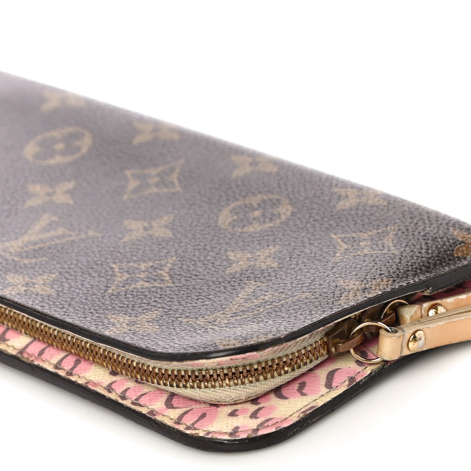Louis Vuitton Monogram Leopard Insolite Wallet Blanc Corail 9 of 13