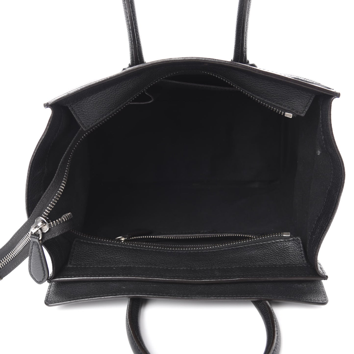 Drummed Calfskin Micro Luggage Black