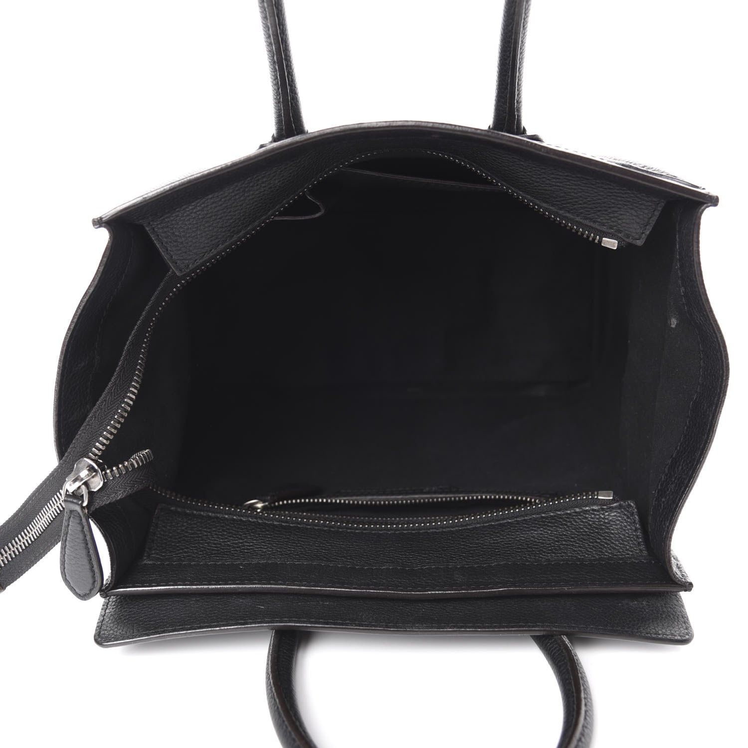 Celine Drummed Calfskin Micro Luggage Black 5 of 10