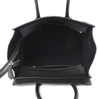Celine Drummed Calfskin Micro Luggage Black 5 of 10