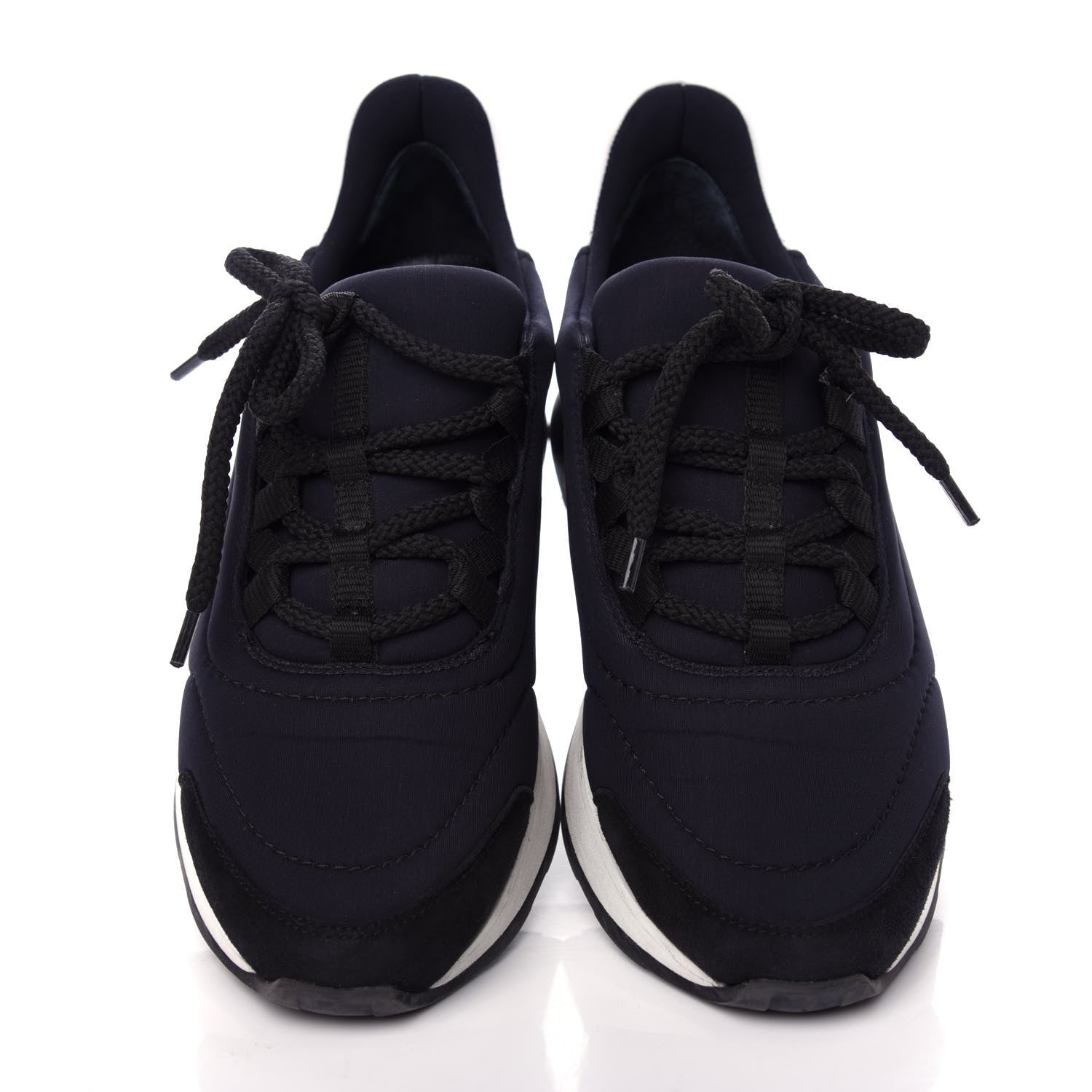 Hermes Technical Canvas Womens Miles Sneakers 36 Marine White 5 of 12