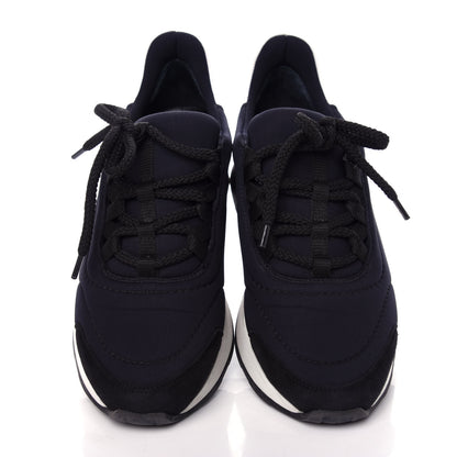 Hermes Technical Canvas Womens Miles Sneakers 36 Marine White 5 of 12