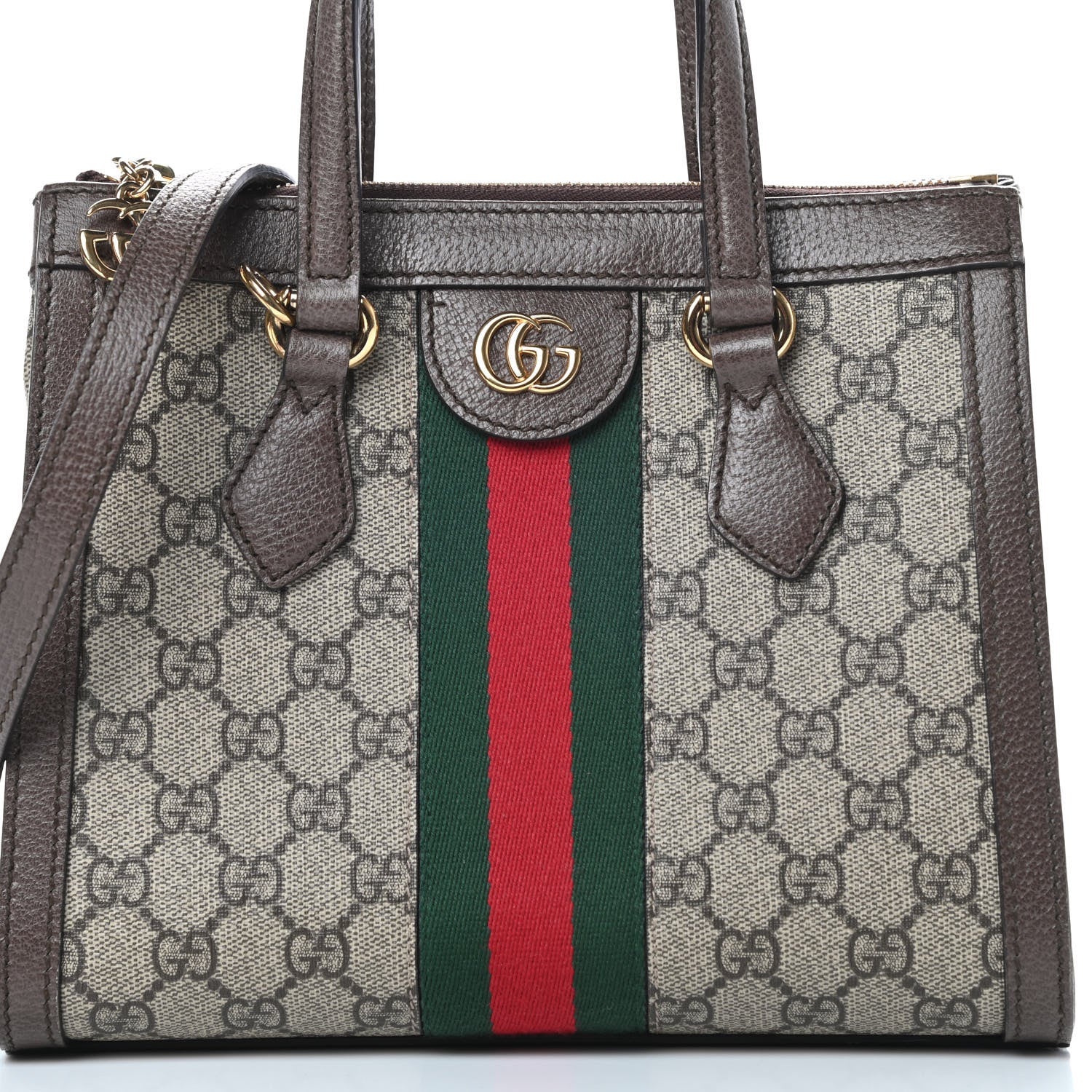Gucci GG Supreme Monogram Small Ophidia Tote Bag Brown 8 of 13