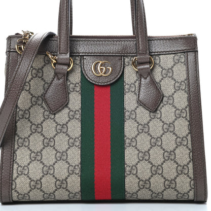 Gucci GG Supreme Monogram Small Ophidia Tote Bag Brown 8 of 13