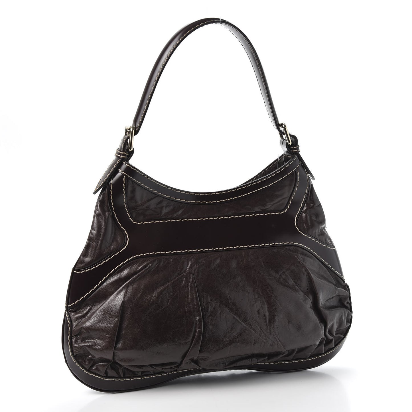 Calfskin Queen Bow Hobo Brown