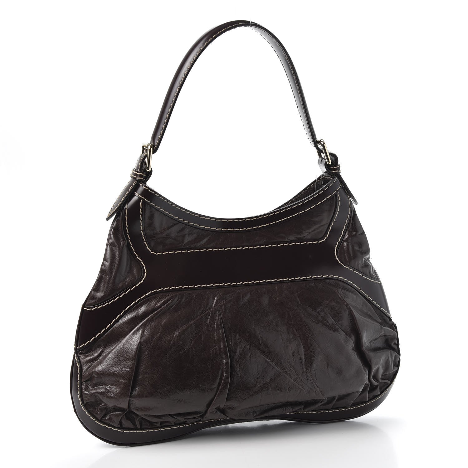 Gucci Calfskin Queen Bow Hobo Brown 3 of 10