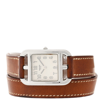 Hermes Stainless Steel Barenia 23mm Cape Cod Double Tour Quartz Watch Fauve 2 of 5