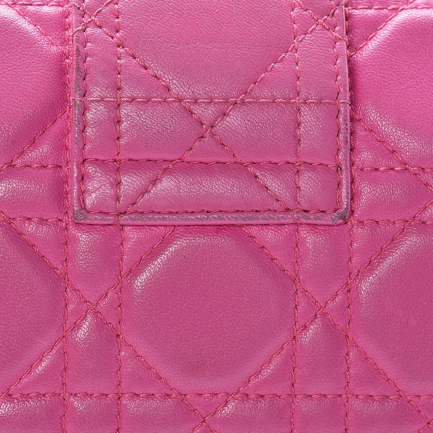 Lambskin Cannage New Lock Pouch Rose Sorbet