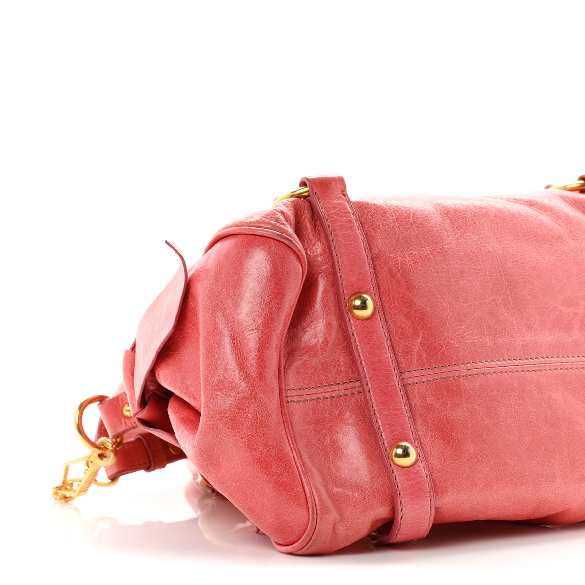 Vitello Lux Mini Bow Bag Rosa