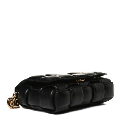 Bottega Veneta Lambskin Maxi Intreccio Padded Chain Cassette Crossbody Bag Black 4 of 13