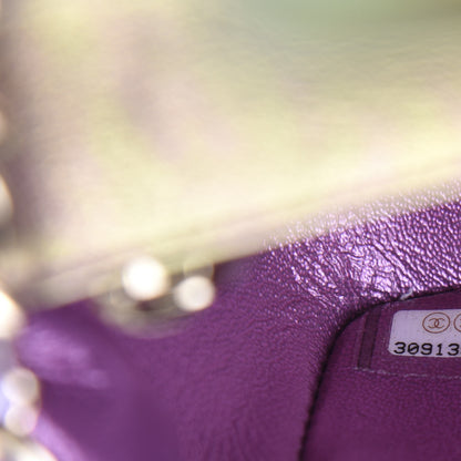 Chanel Iridescent Lambskin Quilted Mini Rectangular Flap Purple 9 of 11