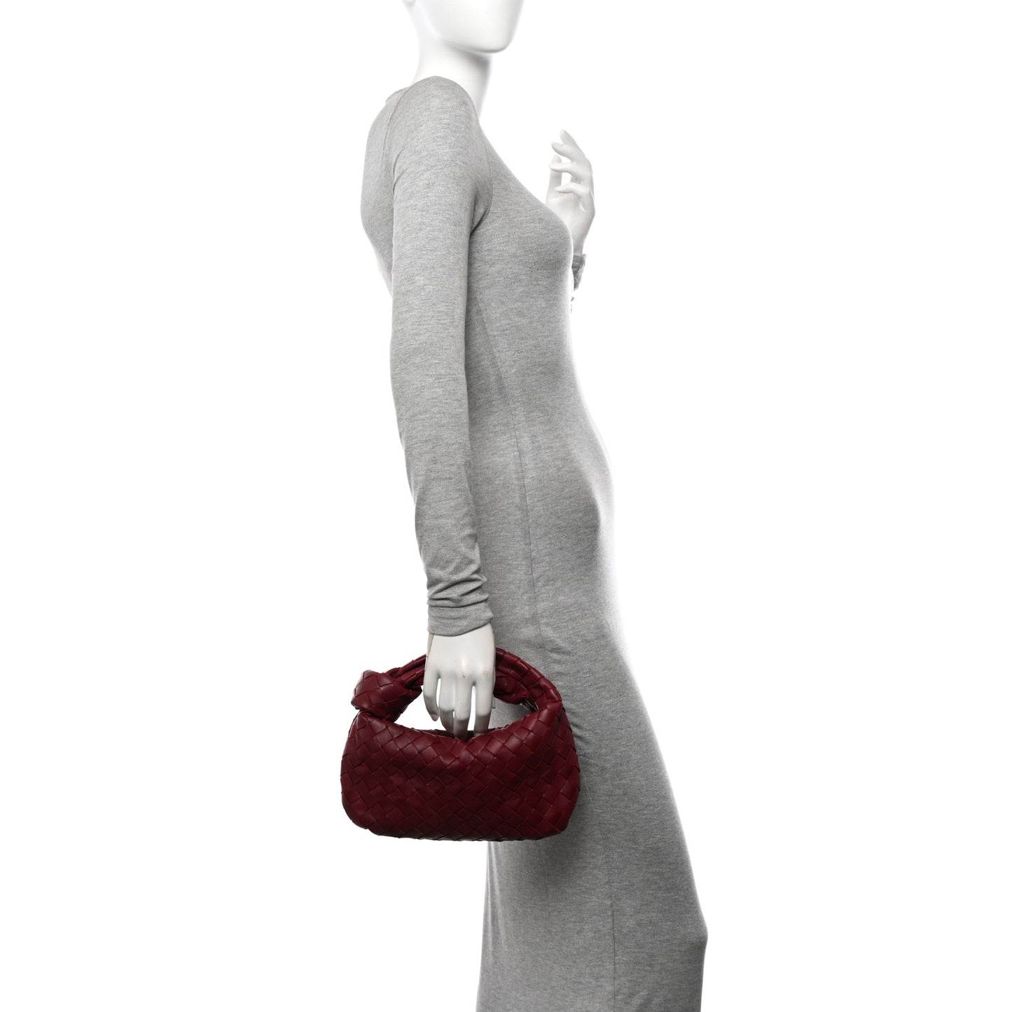 Nappa Intrecciato Mini Jodie Burgundy
