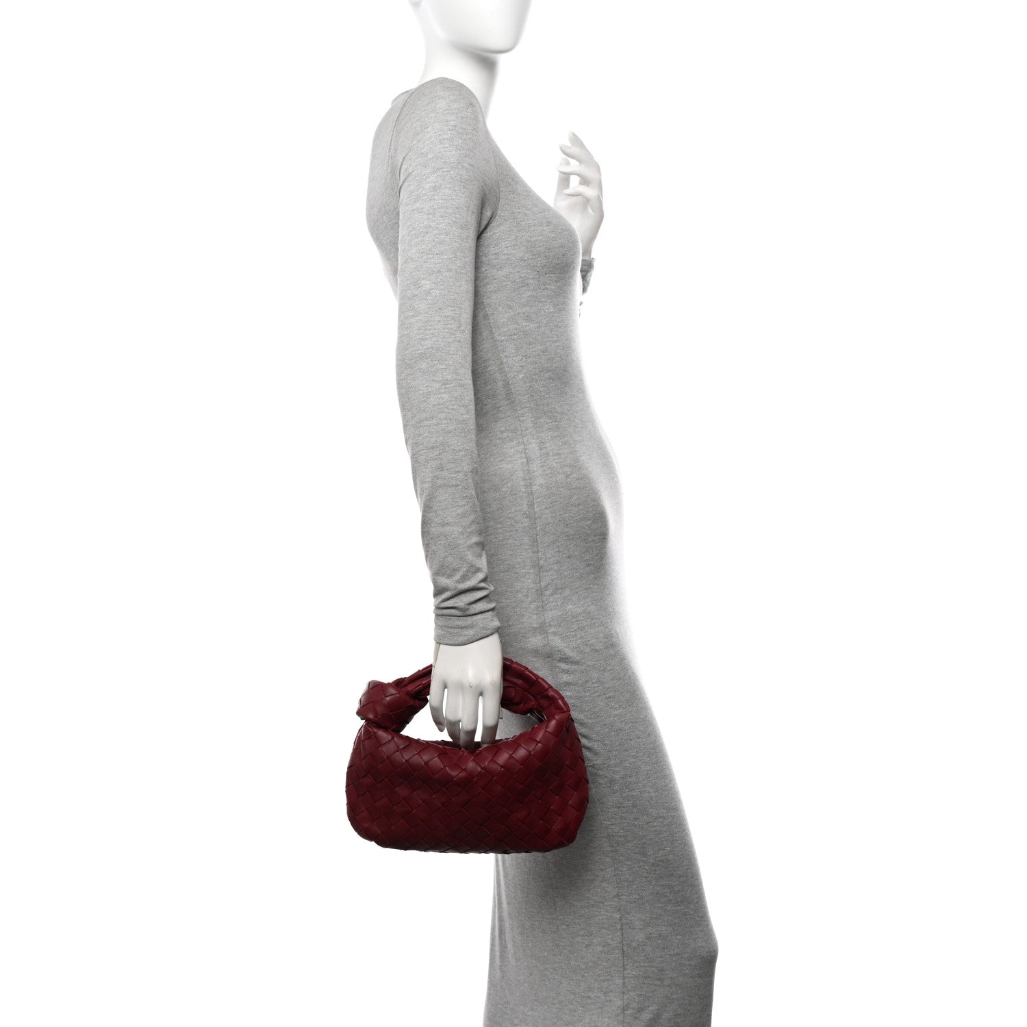 Bottega Veneta Nappa Intrecciato Mini Jodie Burgundy 2 of 10