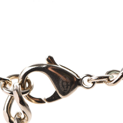 Chanel Calfskin Metal Padlock Necklace Gold Iridescent Blue 5 of 7
