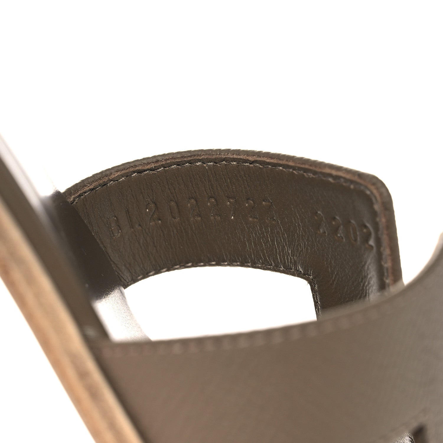 Hermes Epsom Oran Sandals 37.5 Etoupe 8 of 9