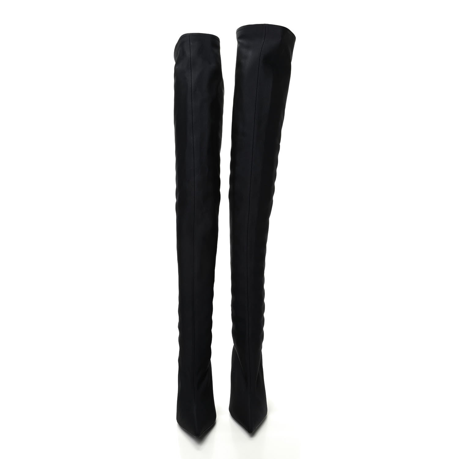 Balenciaga Spandex Pointed Toe Knife Thigh High Boots 37 Black 2 of 8