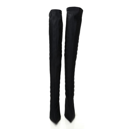 Balenciaga Spandex Pointed Toe Knife Thigh High Boots 37 Black 2 of 8