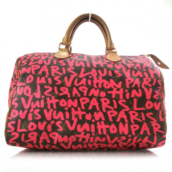 Monogram Graffiti Speedy 30 Fuchsia