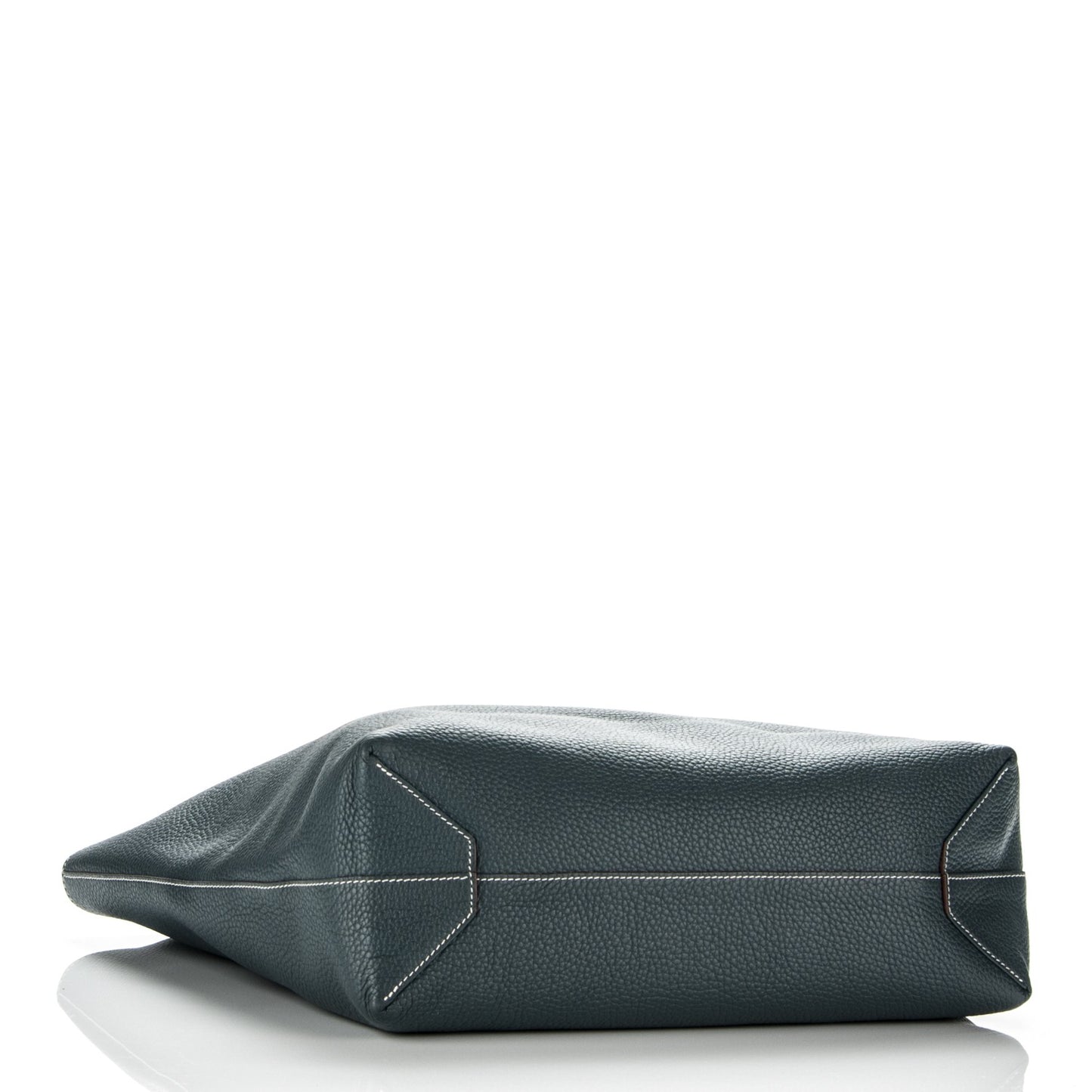 Taurillon Clemence Double Sens 45 Reversible Tote Gris Perle Bleu Orage