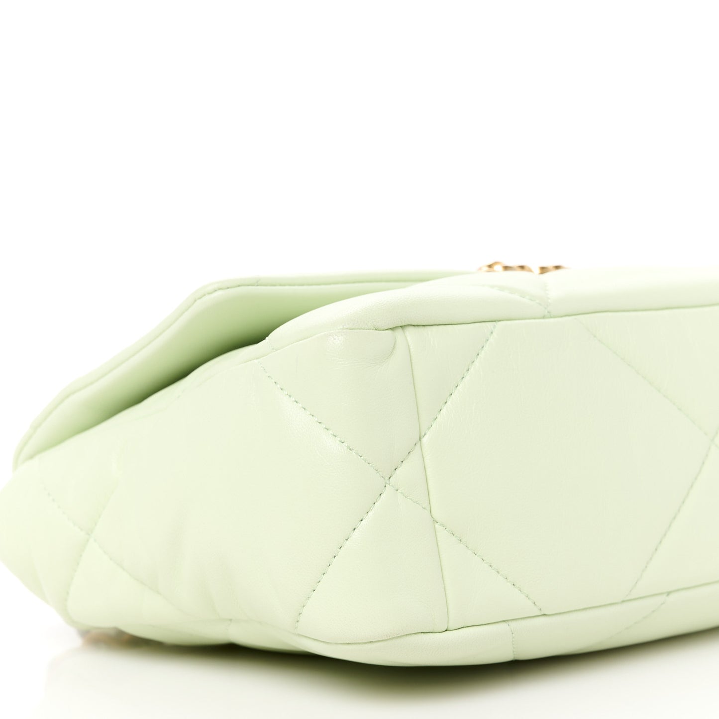 Lambskin Quilted Medium Chanel 19 Flap Light Green