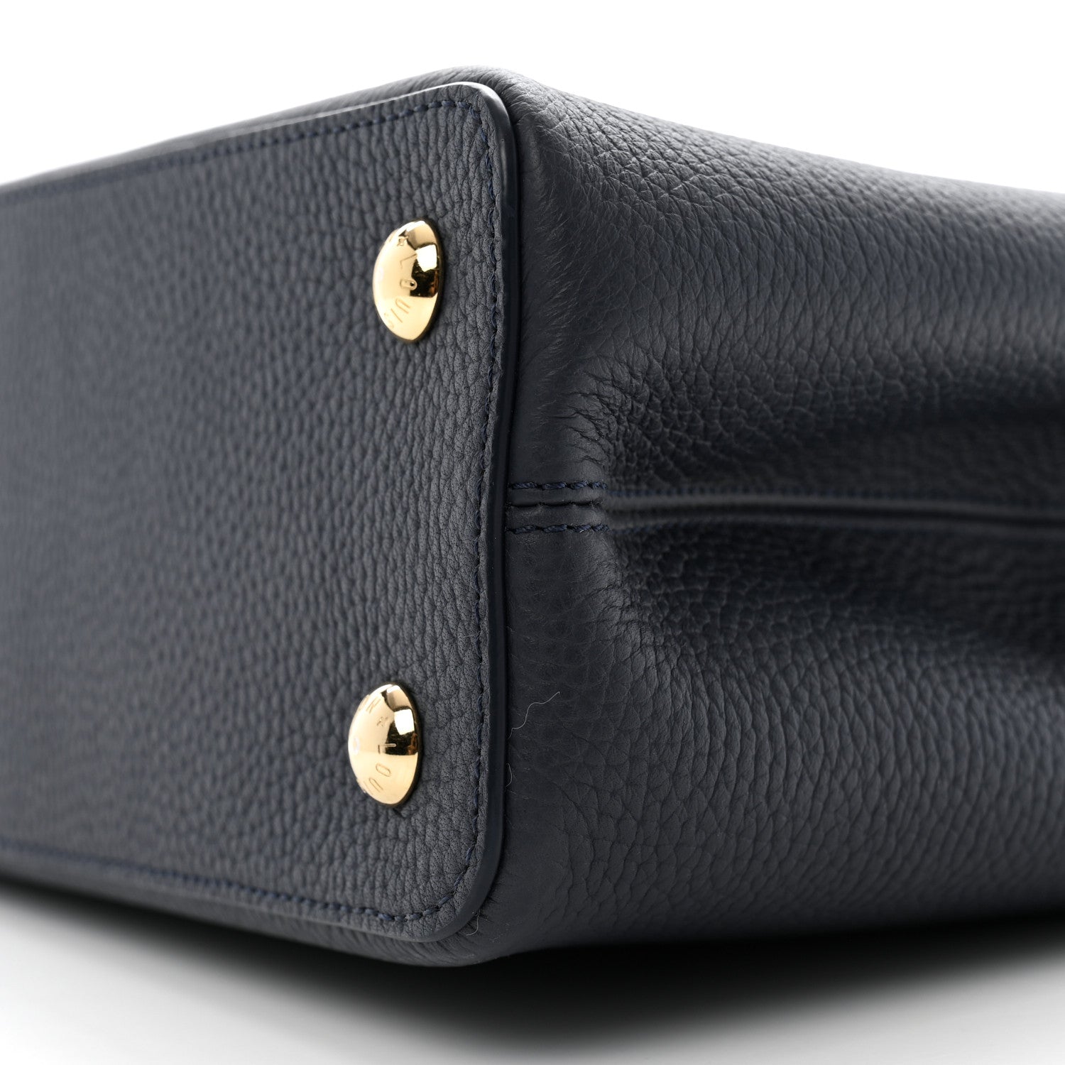 Louis Vuitton Taurillon Capucines PM Navy 9 of 10