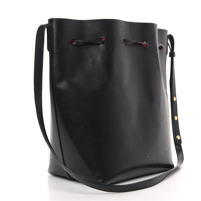 Mansur Gavriel Vegetable Tanned Calfskin Bucket Bag Black Flamma 3 of 16