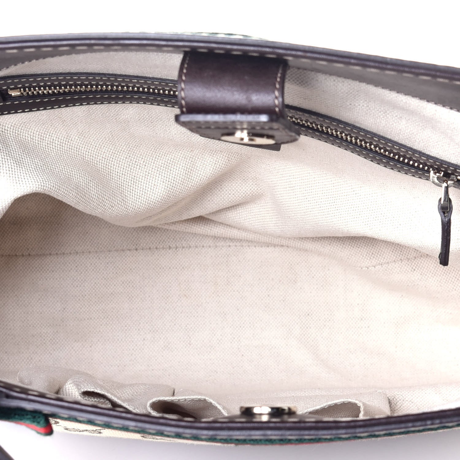 Gucci Monogram Web Medium Mayfair Tote Dark Brown 5 of 9