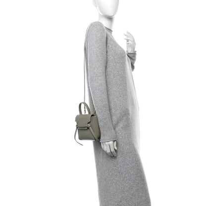 Celine Grained Calfskin Pico Belt Bag Green Clay 3 of 11
