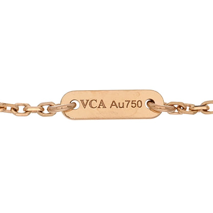 Van Cleef & Arpels 18K Rose Gold Carnelian Sweet Alhambra Bracelet 3 of 4