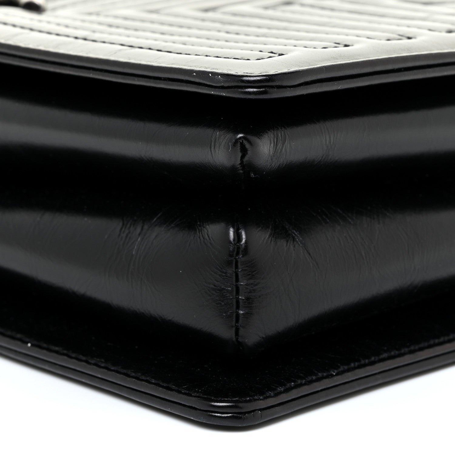 Chanel Glazed Calfskin Quilted Medium Korean Garden Flap Black 10 of 14