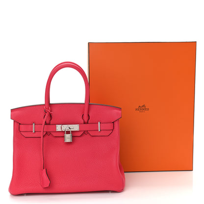 Hermes Taurillon Clemence Birkin 30 Rose Extreme 13 of 13